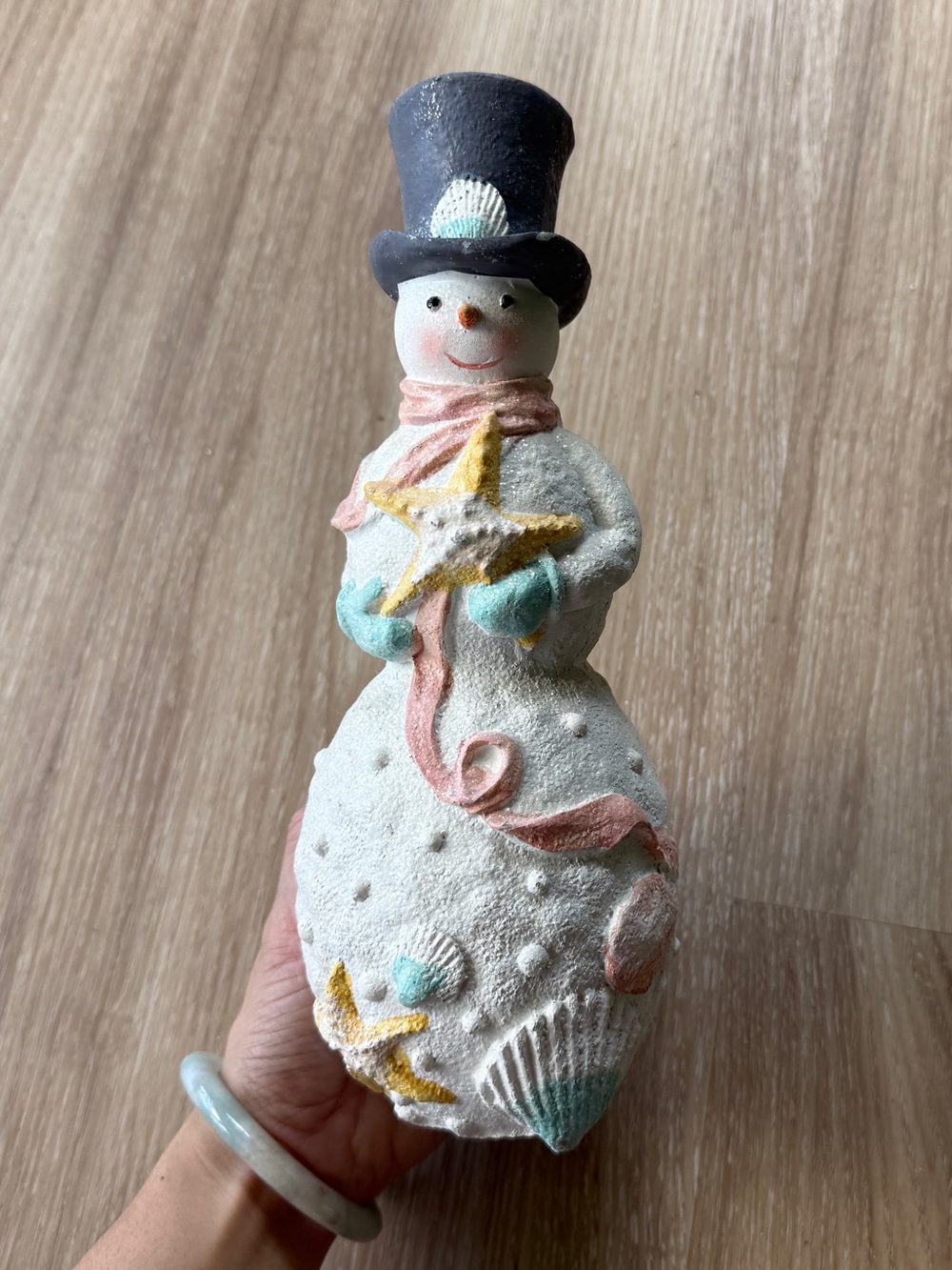 Snowman Beach Christmas Figurine
